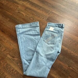 7 For All Mankind Light Blue Boot Cut Jeans